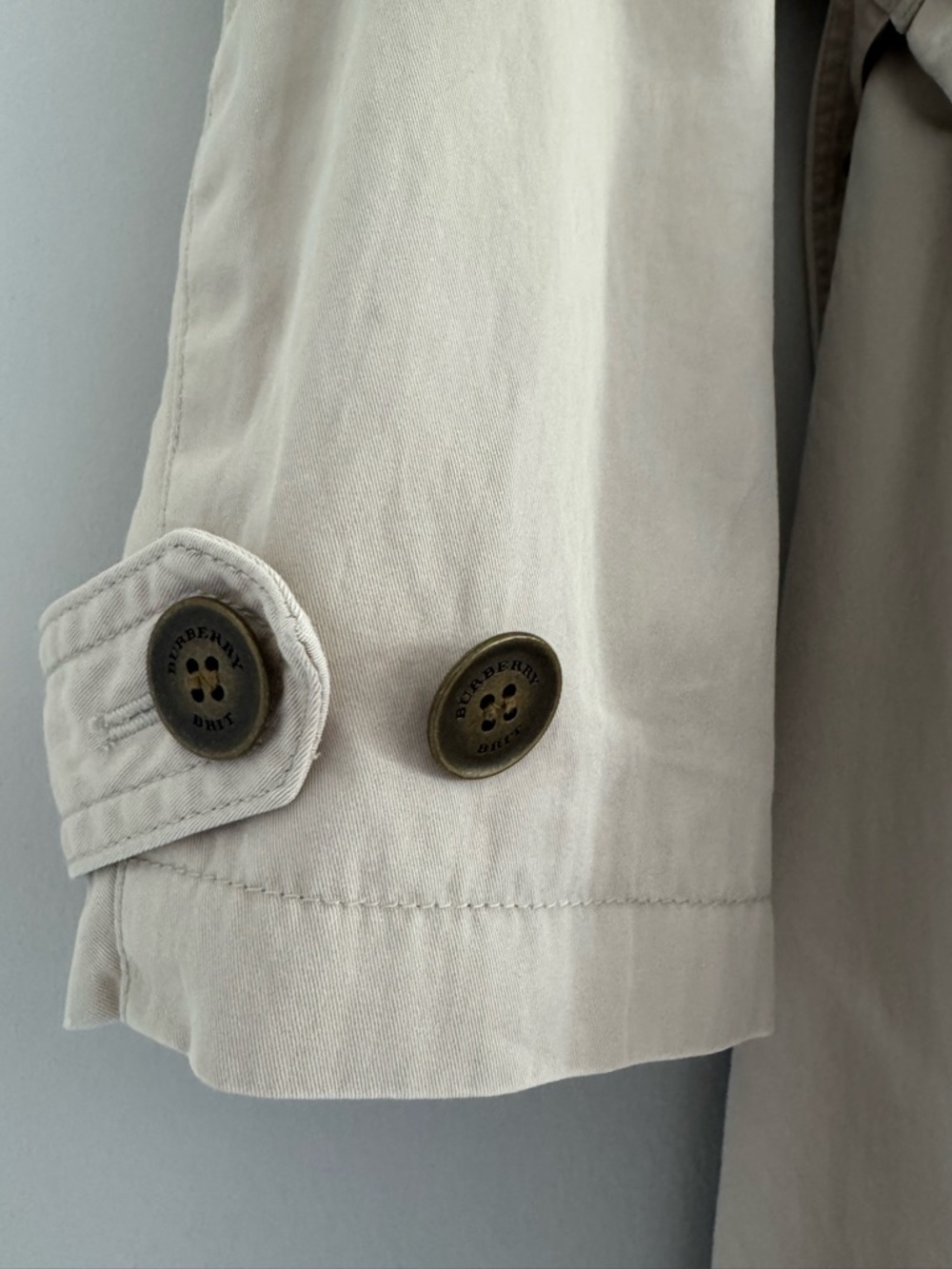 Burberry Brit Trench Coat Beige Nova Check Lined Belted US 14 UK 16 - Picture 8 of 17